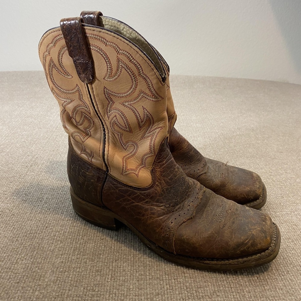 Double-H Boots Mens Size 11.5 EE Brown Leather Western Slip Resistant DH4305